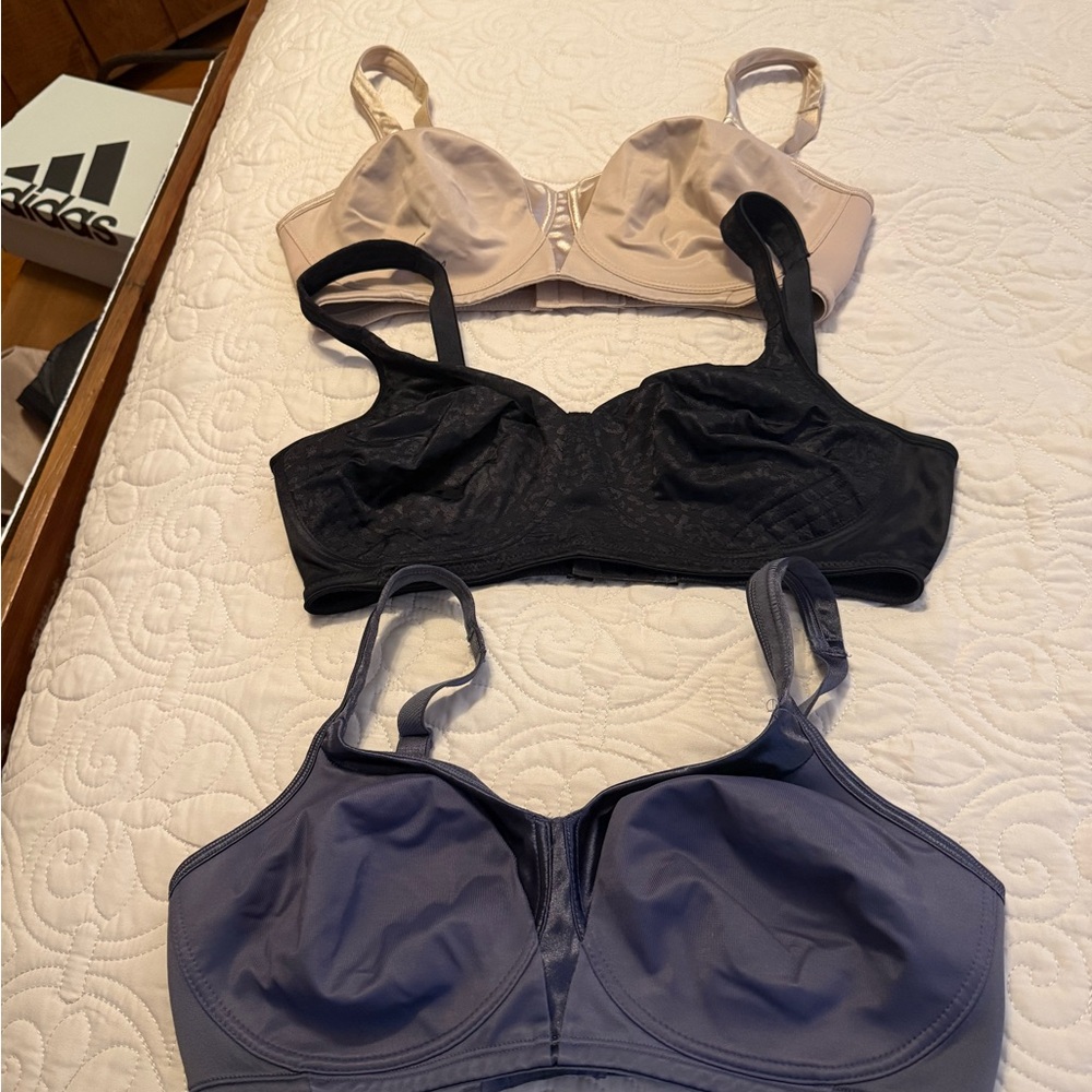 Playtex Women's Bra Set - Black, Beige, and Gray